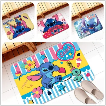 

Bath Cartoon Stitch Mat Bathroom Rugs Non Slip Door Mat Super Soft Absorbent Kitchen Mat Welcome Mat