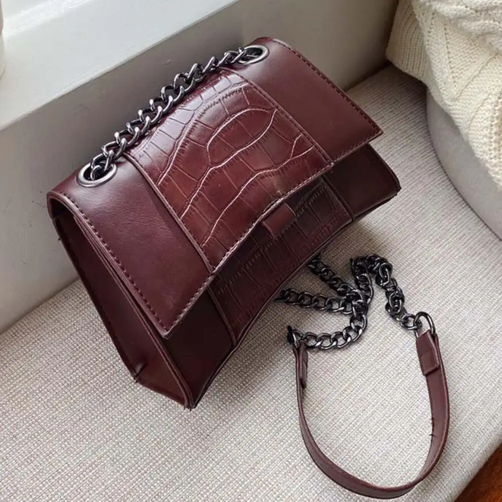 

Elegant Female Crocodile Pattern Crossbody bag 2019 New Quality PU Leather Women's Designer Handbag Chain Shoulder Messenger Bag