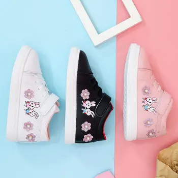 

Kids Children Baby Girls Breathable Anti-Slip Cartoon Rabbit Print Shoes Sneakers Toddler Soft Soled Walking Shoes