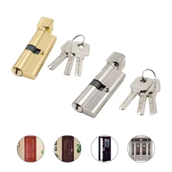 

1Set Door Cylinder Lock Anti-theft Entrance Metal Door Lock with 3 Keys for Home