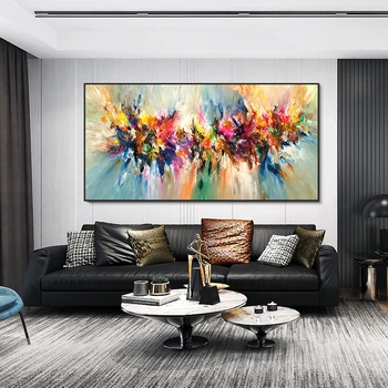 Abstract 100% Hand Painted Oil Painting Landscape Paintings On Canvas Colorful Wall Art Pictures For LivingRoom Home Decoration 1