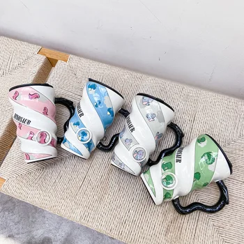 

All for Kitchen Dishware Creative Cup Breakfast Cup Ceramic Mug with Lid New 2020 Creative Eco Products Couples Gifts Cold Drink