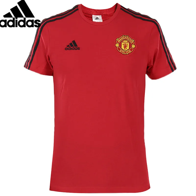 

Original Adidas New Arrival MUFC 3S TEE Short Sleeve Tops Breathable Round Collar Running Shirt D95966