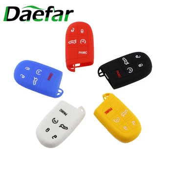 

Daefar Car Styling Silicone Car Key Cover Case for Dodge Jeep Journey Chrysler 300 Grand Cherokee Compass Renegade Patriot