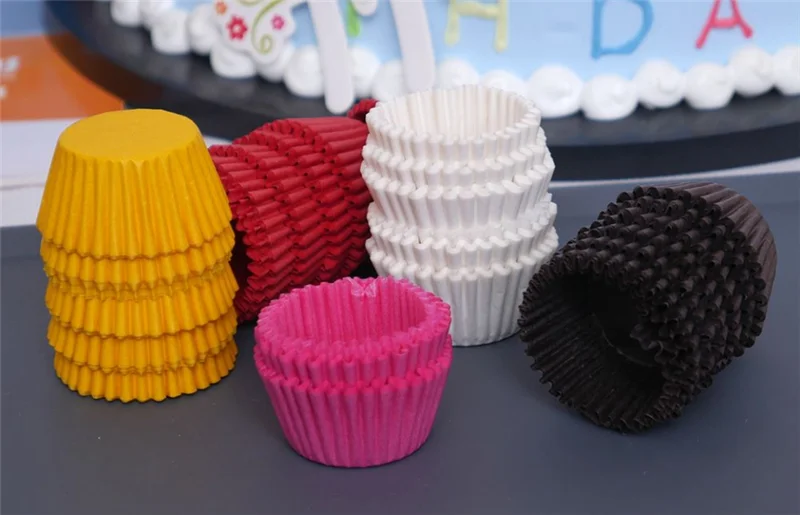500/1000 Pcs Schokolade Papier Muffin Cupcake Liner Backen Tassen Kuchen Stehen Dekorieren für Party Hochzeit Cupcakes Fällen – Detail 4