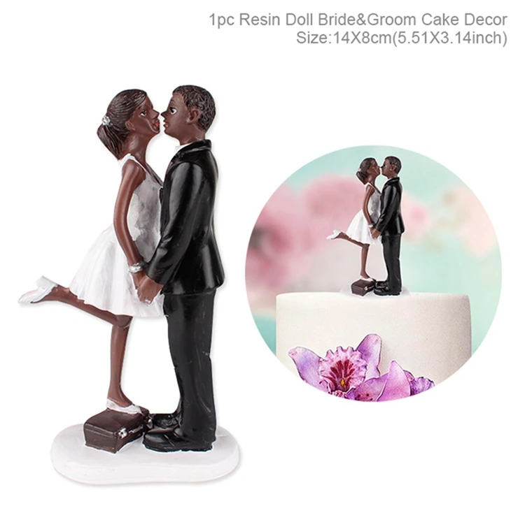 Cake Topper 10 HUIRAN романтическая невеста жених Смола Статуэтка Свадебный торт Топпер сувениры Свадебные украшения для дома Свадебные принадлежности для вечеринок weding - Цвет: Cake Topper 10