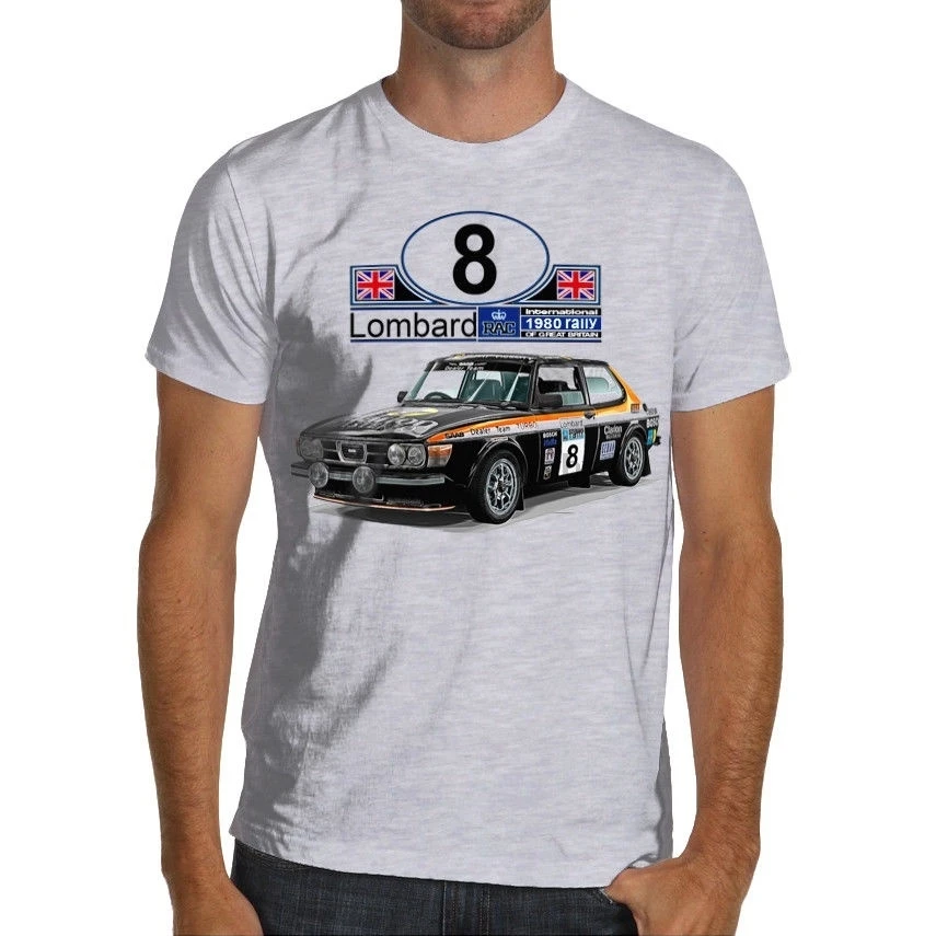 Saab 99 Turbo 1980 RAC Rally мягкая хлопковая Футболка Повседневная футболка Топы с принтом