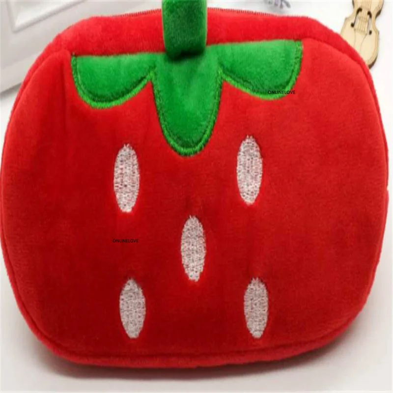 10PCS Size 20CM Soft Plush Fruit , Women Plush Coin Purse , Small Cute Zipper Girls Coin Wallet Pouch
