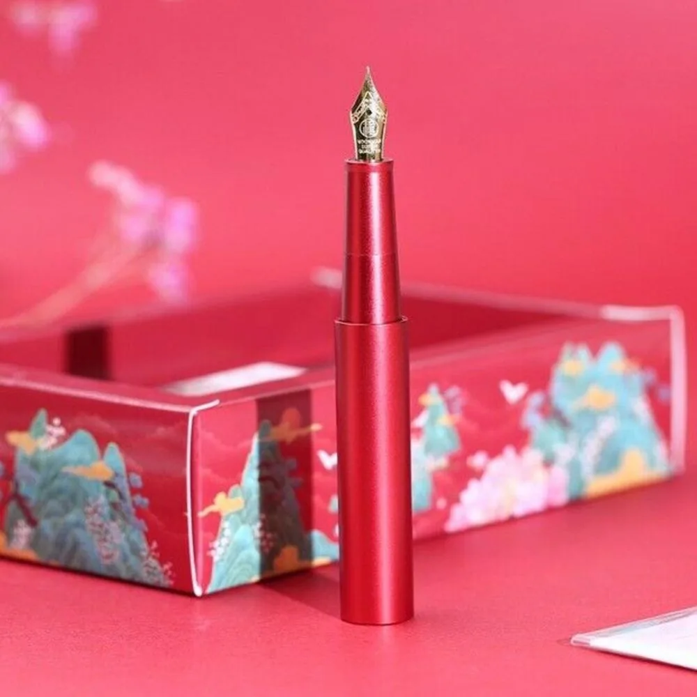 MoJiang конфетная губная помада авторучка металлическая короткая чернильная ручка деликатный Карманный подарок для письма EF/F 0,38/0,5 мм для рождественского фестиваля