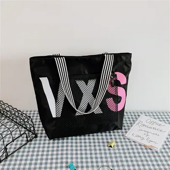 

Women's Fashion Double-sided Pattern Nylon Bag Diagonal Shoulder Bag 2020 New Simple large capacity bag school bag shopping bag