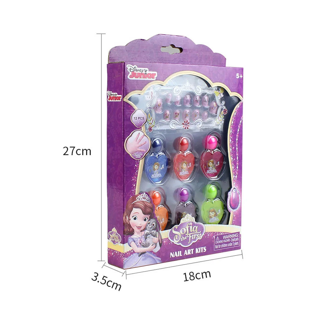 Дисней девушка лак для ногтей набор Детская косметика набор игрушка паста водорастворимый Маникюр арт наборы для ногтей подарок на день рождения игрушка