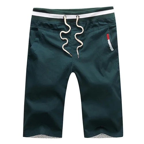 Dark green Однотонные шорты, красивые модные летние однотонные спортивные шорты, мужские шорты-карго, большие размеры, пляжные шорты, 11 цветов - Цвет: Dark green