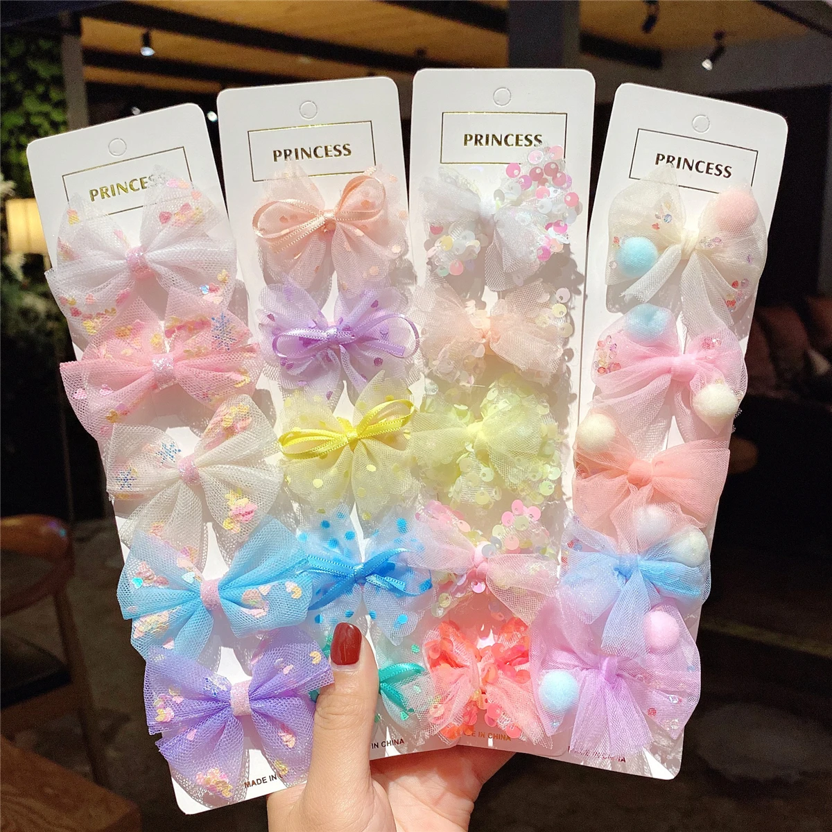 5Pcs/set Korea Supper Bargain Sale Children Cute Bow Hair Clip Little Girl Sweet Lace Side Hairpin Barrette Kid Accessories | Аксессуары