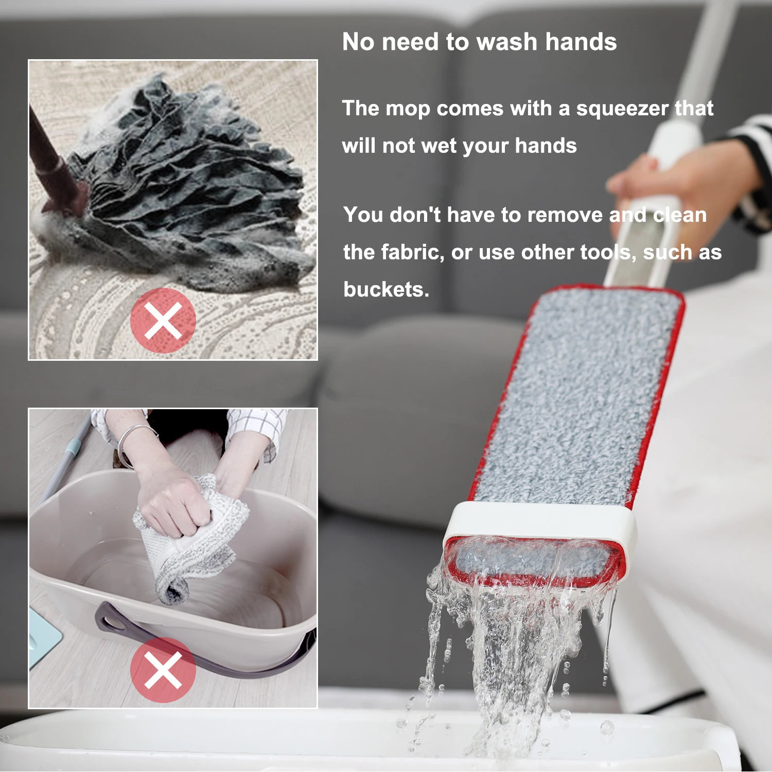 Cleanhome спрей швабра с 4 шт. многоразовые накладки из микрофибры и 360 градусная