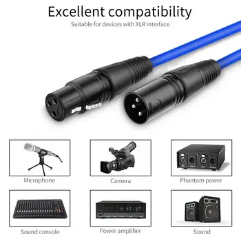 

Professional XLR Wire Male To Female Wire Cable for Stage Light Microphone Audio XH8Z
