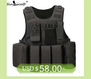 SINAIRSOFT Molle Airsoft тактический жилет Камуфляжный жилет армейский военный CS открытый рыболовный охотничий снаряжение Swat Militaria