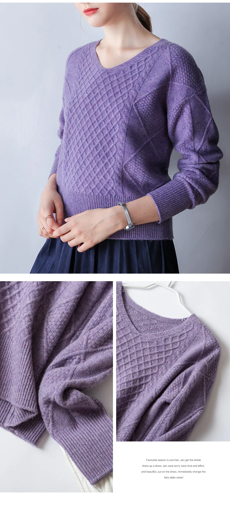 Smpevrg, шерстяной свитер, женские свитера и пуловеры, длинный рукав, v-образный вырез, Модный женский пуловер, вязаный джемпер, женские вязаные топы