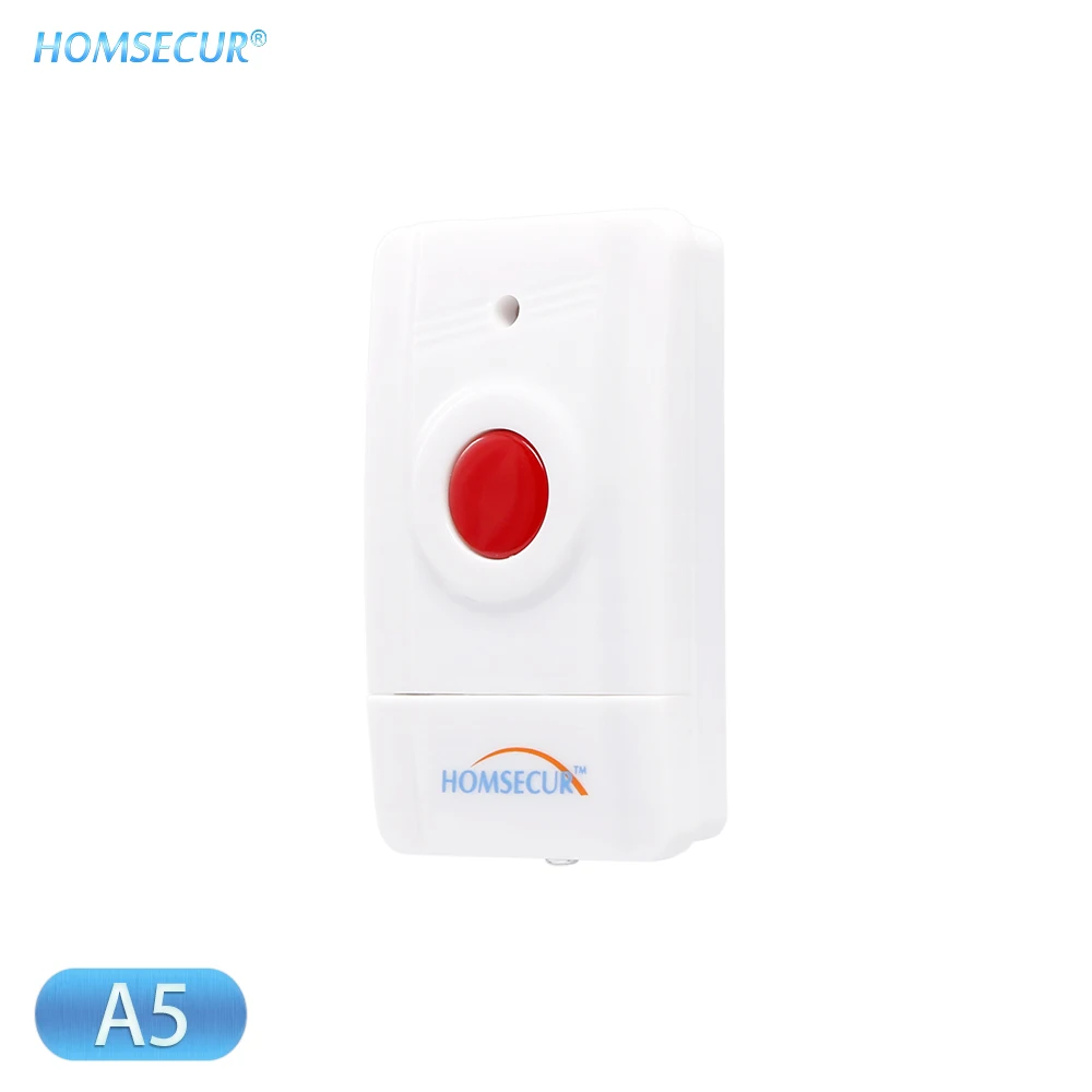 HOMSECUR DIY Беспроводная и Проводная 4G/GSM ЖК-система охранной сигнализации+ IOS/Android приложение для домашней безопасности GA01-4G-B/W - Цвет: Emergency Button