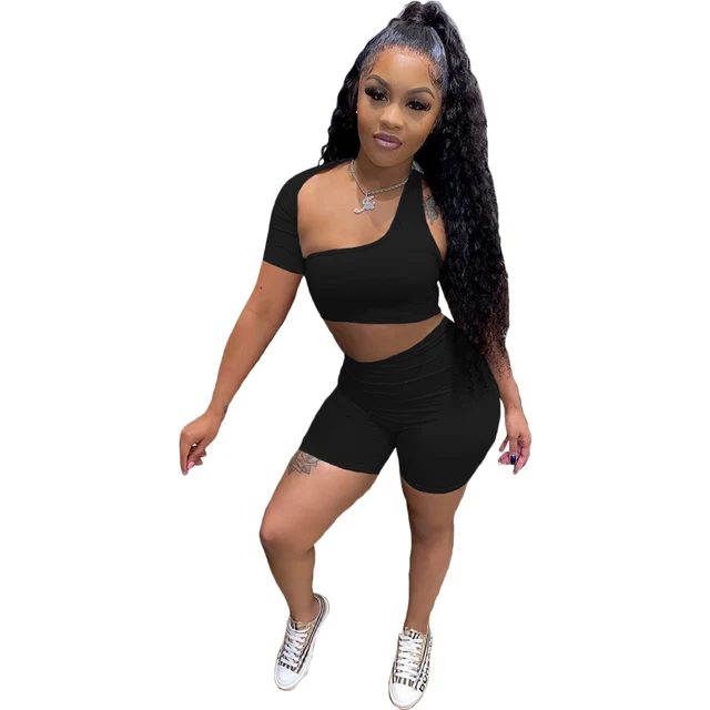 Biker Shorts 2 Piece Set Summer Short 