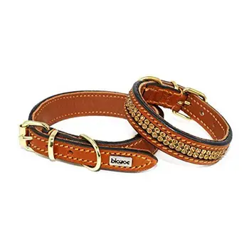 

BIOZOO Verstellbare Halskette Brienz aus Leder mit Strasssteinen
