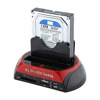 

Hard Disk Dock All In One IDE SATA 2.5 Inch 3.5 Inch Dual Hard Drive HDD Docking Station Dock USB HUB Card Reader