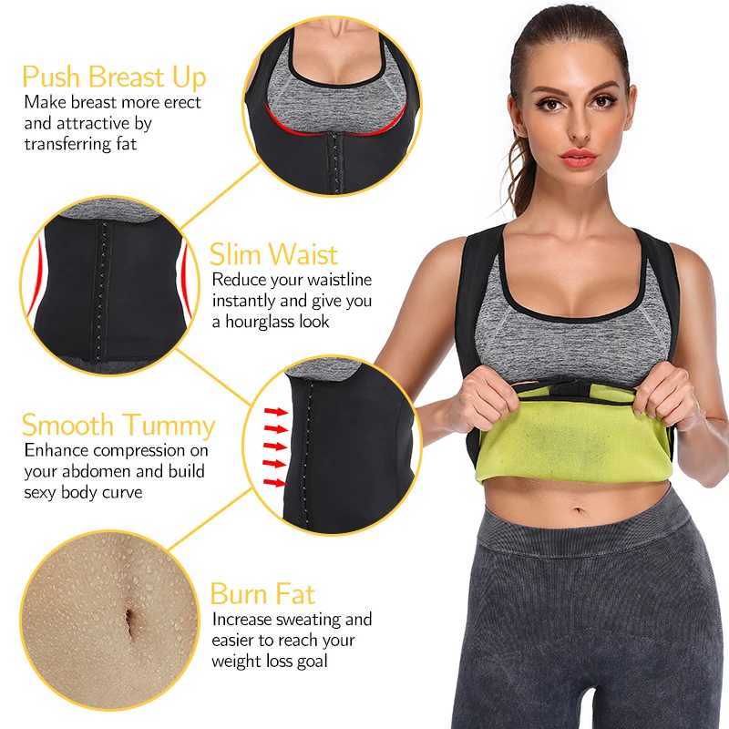 Fashion Women Hot  Neoprene Slimming Sports Yoga Tops Slim Vest Bra UK 6-16 6198 