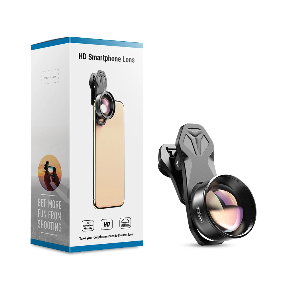 Объектив APEXEL мобильный телефон lens 4K HD 2X телескопический объектив телеобъектив с