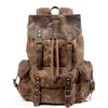 Mens Canvas Leather Backpack Vintage Waterproof Laptop Daypacks Large Capacity Girl/Boy Students School Bags Big Rucksack Retro ► Photo 2/6