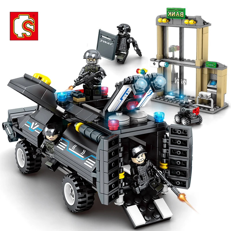 

549pcs City Swat Police Series Car Legoingly Building Brick Model Assemble Blocks Toy for Children Presents