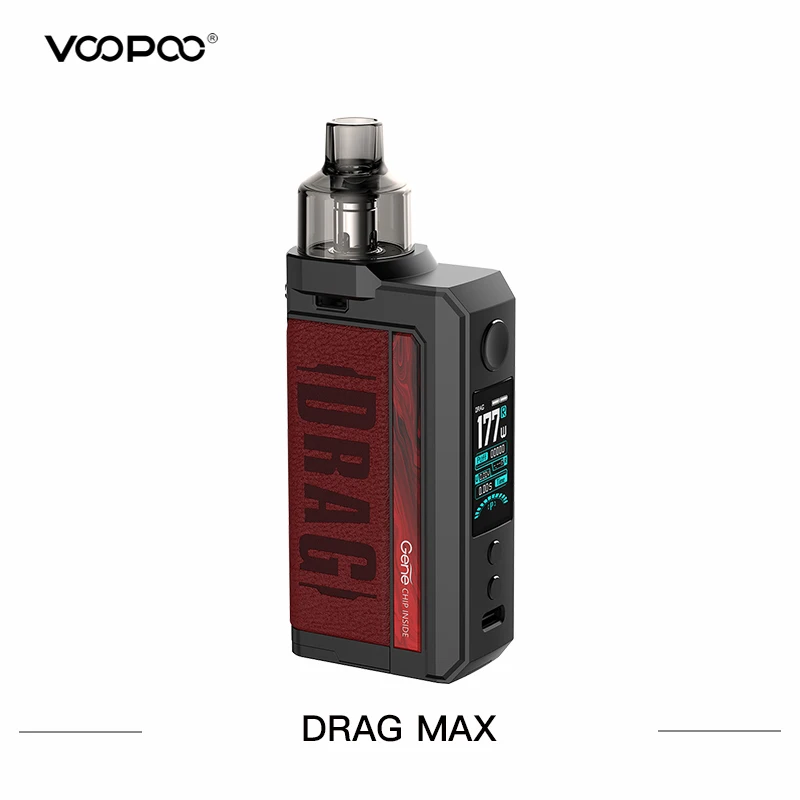 Оригинальный комплект электронной сигареты VOOPOO Drag Max 177 Вт вапорайзер с баком PnP Pod