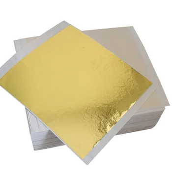 

1000Pcs 14x14Cm Art Craft Paper Imitation Gold Silver Copper Leaf Leaves Sheets Foil Paper for Gilding Craft Decoration