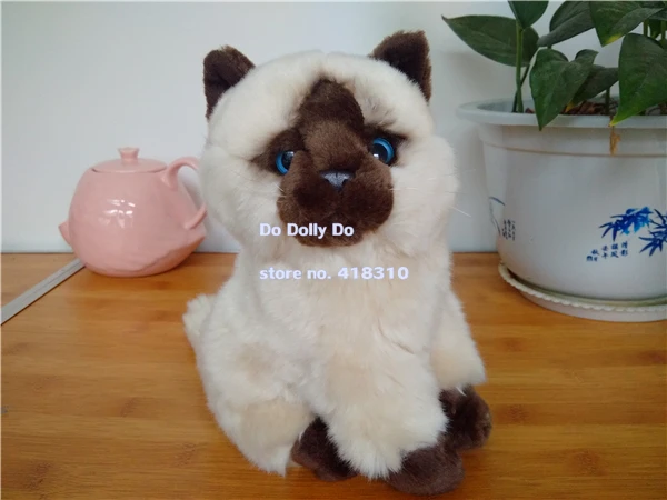 

Original Birman Cat Simulation Animal Soft Stuffed Plush Toy Doll Children Baby Birthday Gift