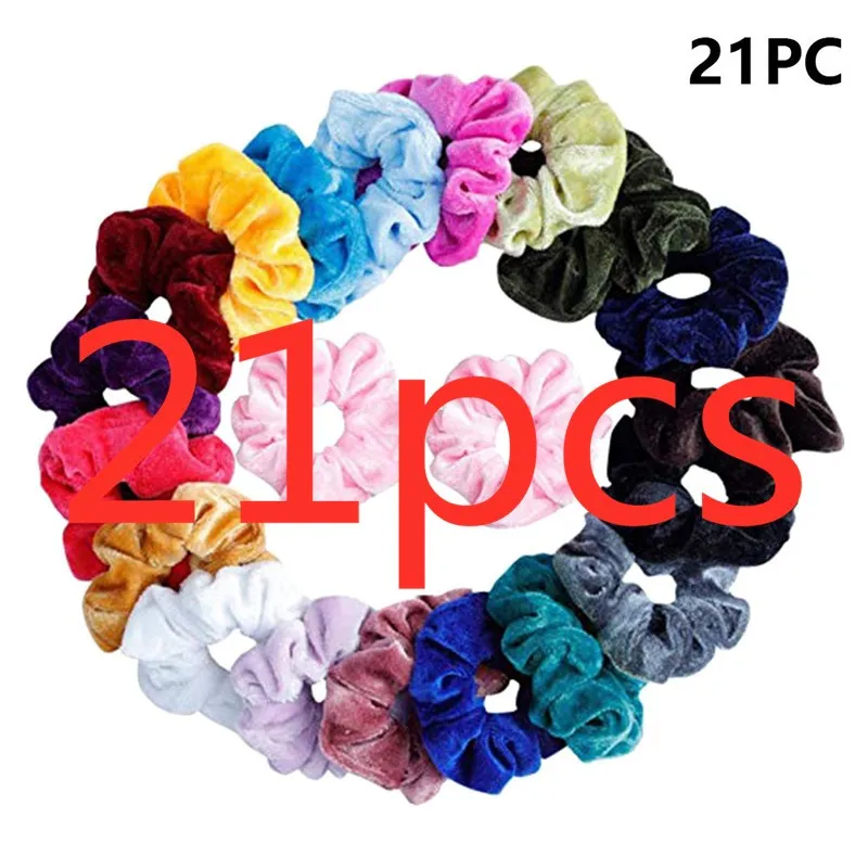 hair bows for women 1000Pcs/Set Velvet Satin Hair Scrunchie Floral Grip Loop Holder Stretchy Hair Band Leopard Women Hair Accessories silver hair clips