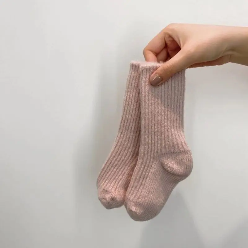Новинка; комплект из 2 предметов; бархатные теплые носки для малышей; бархатные осенне-зимние очаровательны носки
