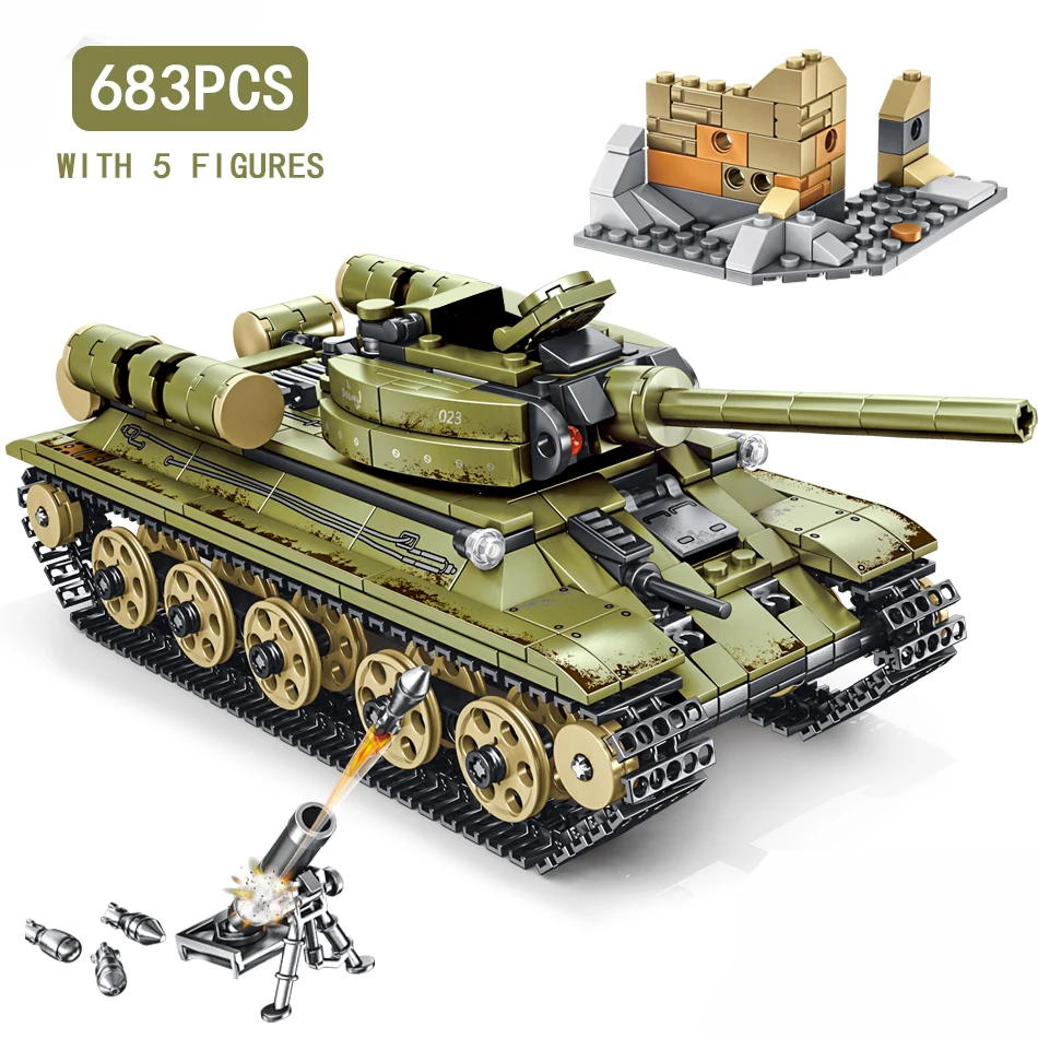 SEMBO BLOCK 683 шт. WW2 серия танков строительные блоки из серии svit совместимые модели