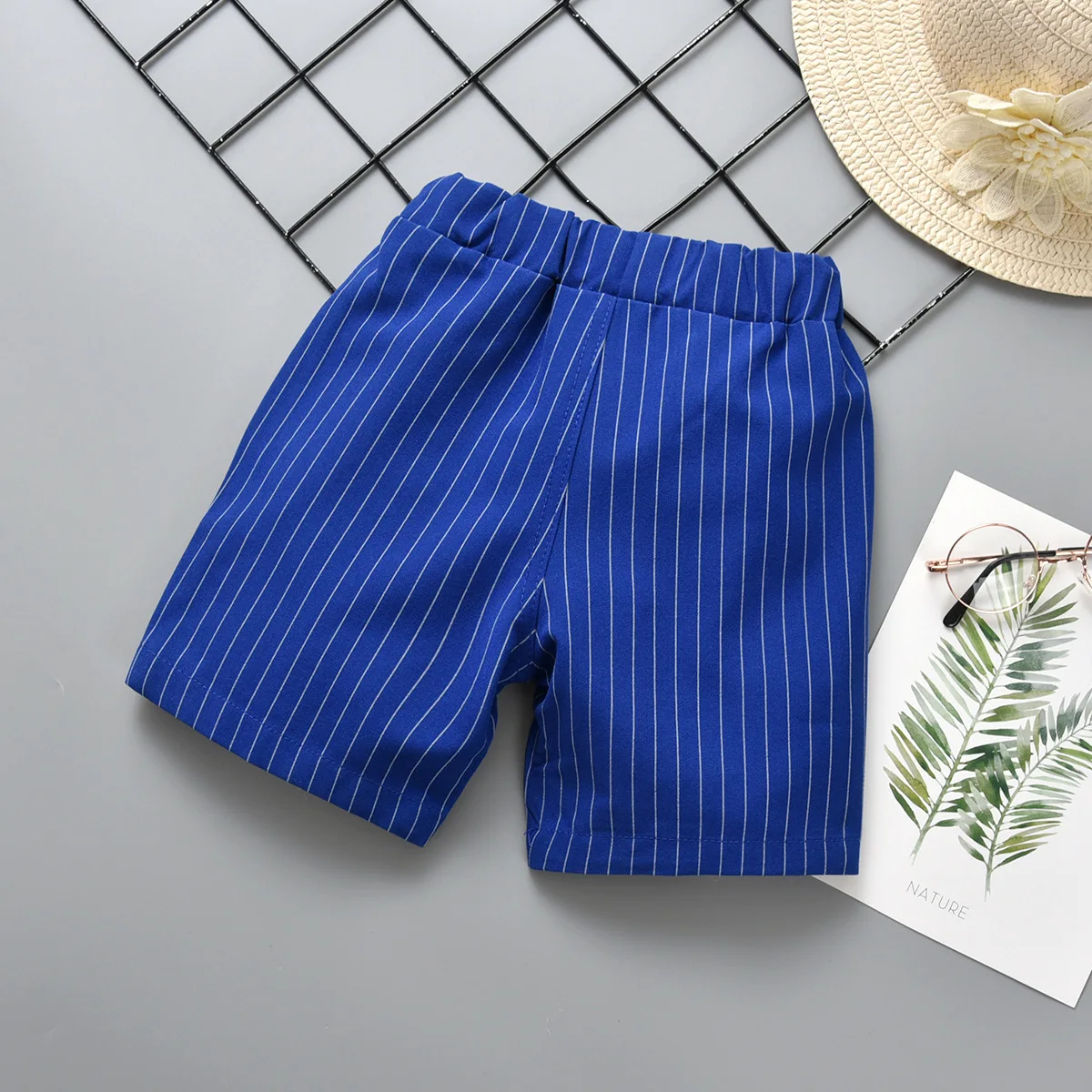 Children Summer Short-sleeved BOY'S Baby Casual Stripe Short Sleeve Beach Shorts