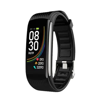 

Bluetooth Smart Bracelet Watch Blood Pressure Heart Rate Information Push Sleep Exercise Pedometer C6T Body Temperature