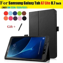 Support de veille automatique pour Samsung Galaxy Tab A7 Lite, étui mince de protection, couverture Folio pour SM T220/ T225/t227 avec stylo