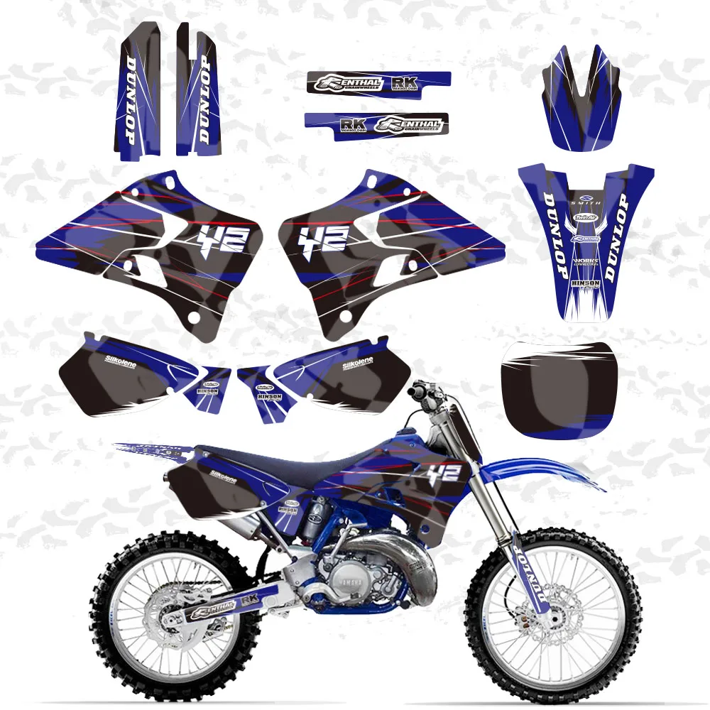 Мотоциклетный новый стиль КОМАНДА ГРАФИКА фоны наклейки Наборы для Yamaha YZ125 YZ250 1996