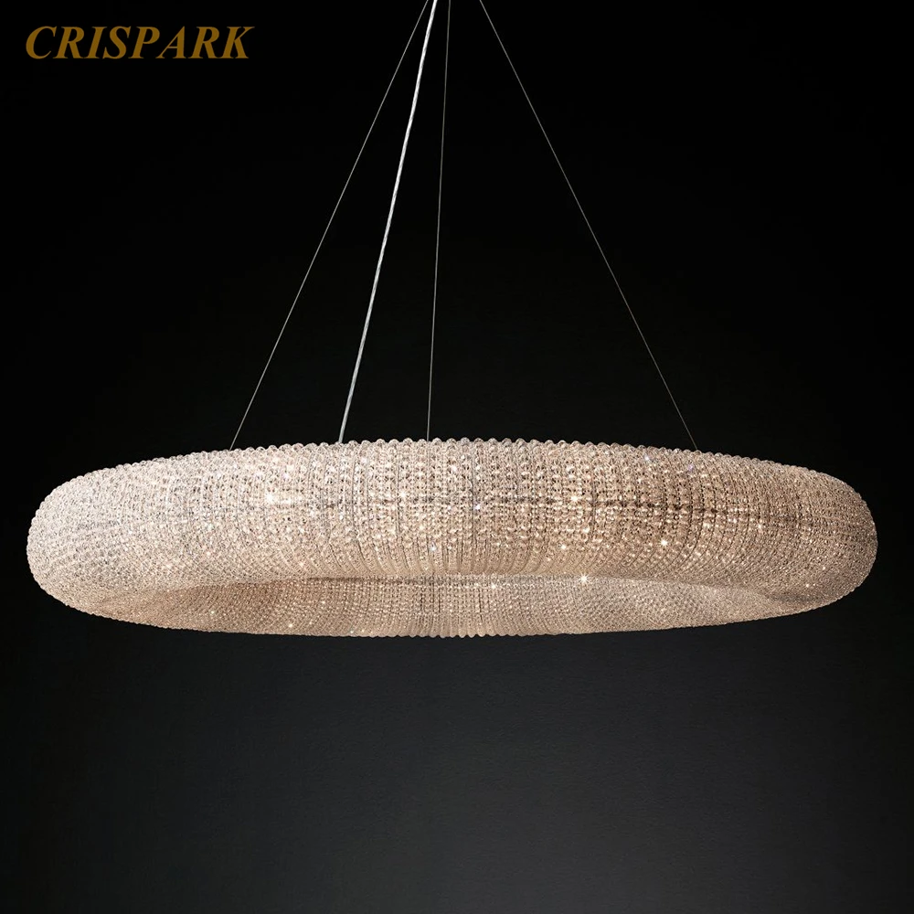 Винтажные хрустальные люстры Halo Lustre de Cristal подвесной светильник современный светильник Винтажные хрустальные люстры Halo Lustre de Cristal подвесной светильник современный светильник