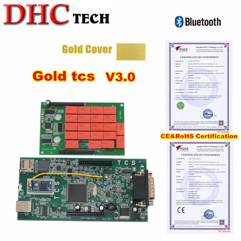Gold OBDIICAT Pro v3.0.00 With Keygen newest obd2 Bluetooth Full set With Cover for Cars /truck Diagnostic Tool