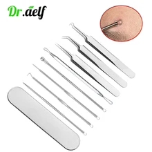 Нержавеющая сталь для лица, для удаления угрей, иглы для удаления прыщей, прыщей, комедона, набор для удаления, двойная головка, инструмент для ухода за лицом