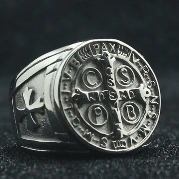 

NO Oil Unisex CSPB 316L Stainless Steel Christianity Catholic CSPB Cross Ring