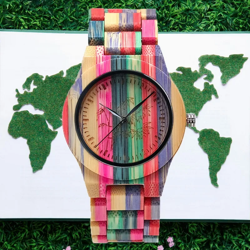 

QW Sports Women Bamboo Wood Gifts Colorful Lady Natural Hot Selling Brand Wholesale Custom Watch in Quartz Watches