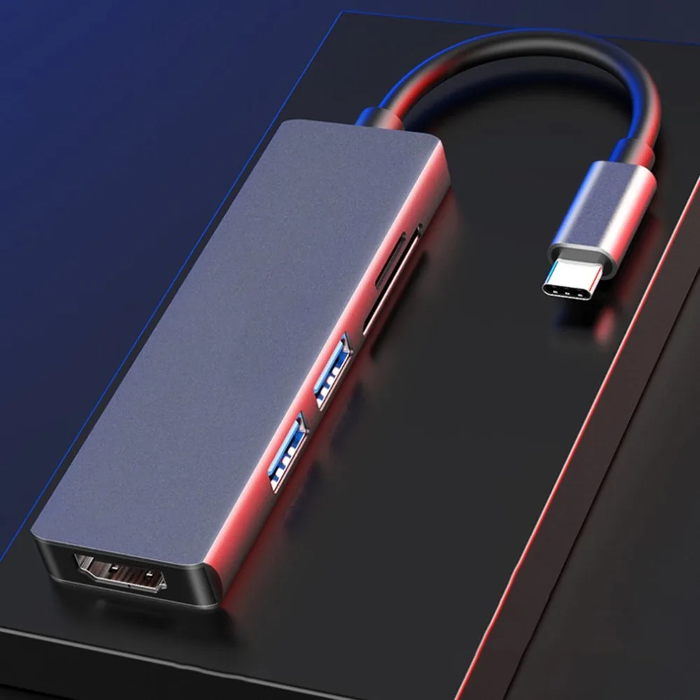 Type-c док-станция Hdmi/Usb3.0 концентратор/Sd Tf карта конвертер usb-хаб многофункциональная док-станция A/B