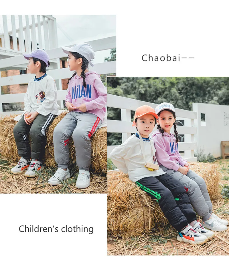 Winter 2019 Teens Girls Boys Down Pants Children High Quality Warm Down Pant Boys Trousers Kids Leggings Teenage Down Ski Pants (14)