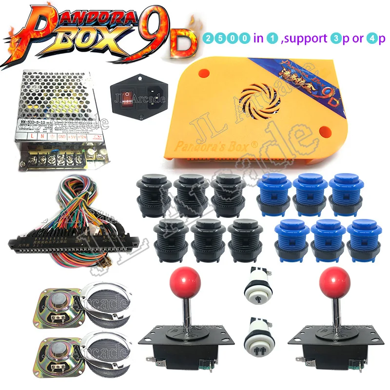 Pandora box 9D 2500 В 1 аркадная версия jamma спелеборд HDMI VGA DIY аркадный ktis met джойстик черная