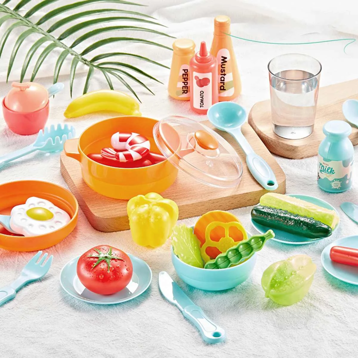 42Pcs/Set Kid Kitchen Toys Simulation Kitchen Toy Spray Water Dinnerware Pretend Play Kitchen Cooking Table Set Children's Gift