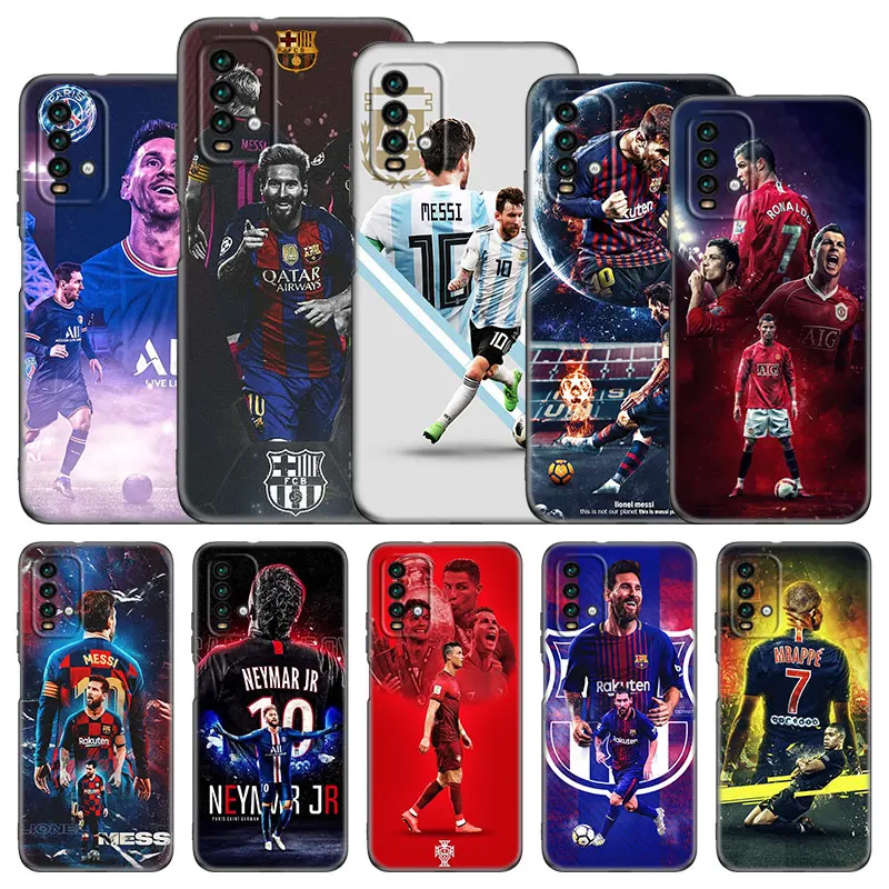 Супер чехол для телефона с футбольным игроком Xiaomi Redmi Note 11 10 9 8 T Pro 10S 5G 9A 9C 9S мягкий