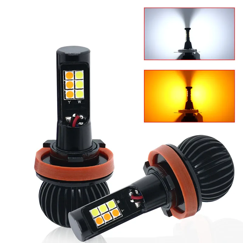 2pcs LED H11 Car LED Foglight H8 H11 HB3 HB4 9005 9006 Dual Double